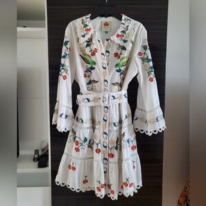 Farm rio pitanga embroidered mini dress size small
